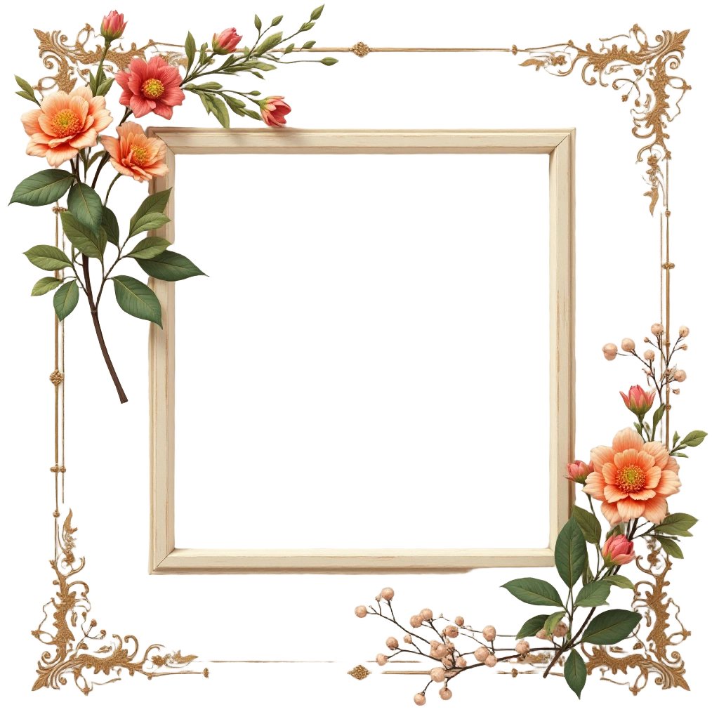 Vintage Floral Frame